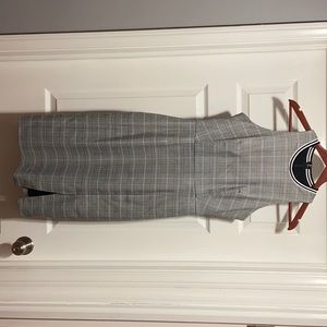 Black & White Fitted Plaid Dress